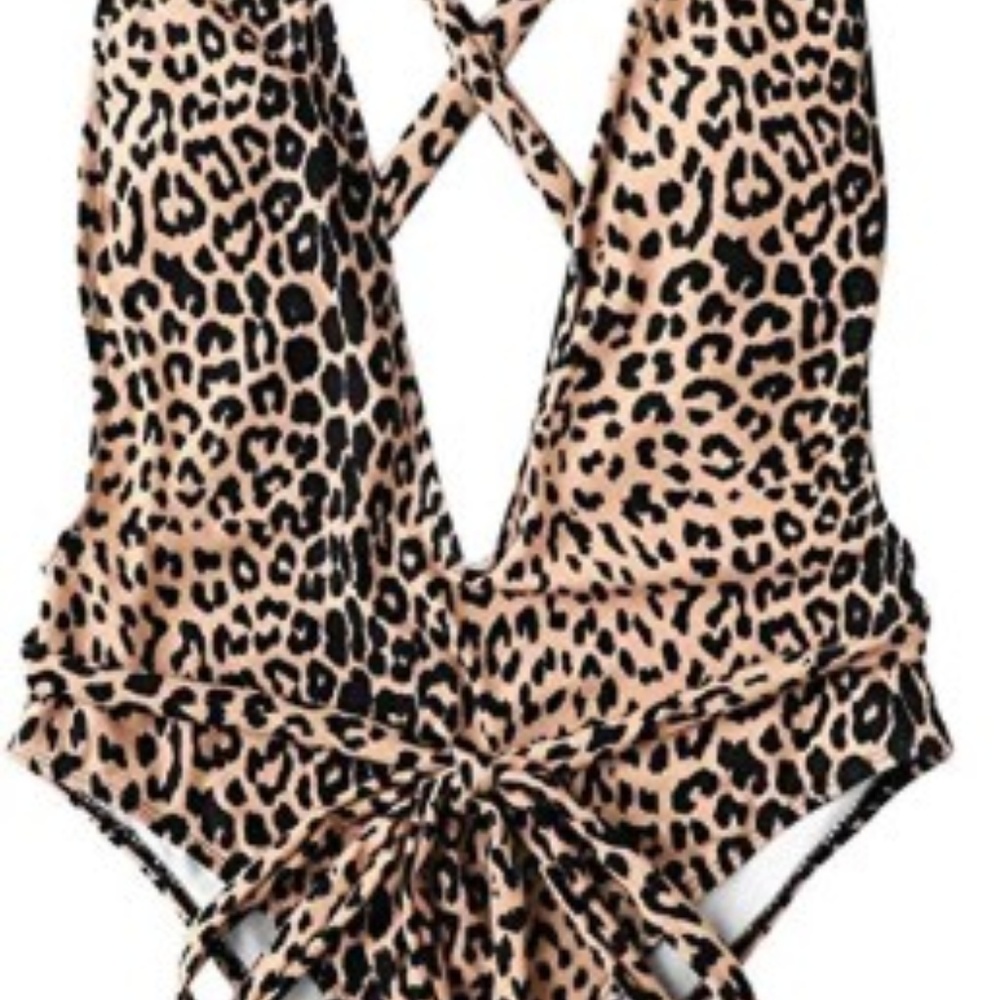 🌞Leopard Print One Piece🌞 *SOLD* - Picture 2 of 6